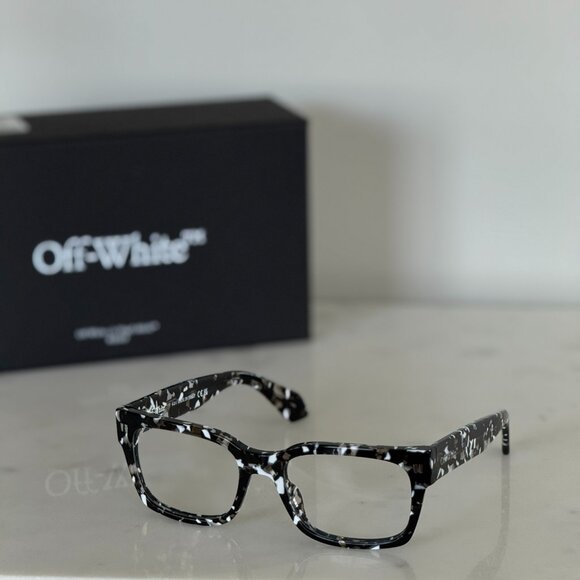 Off-White STYLE 53 Women Eyeglasses Square Havana Black OERJ053 STYLE 53 1200 - Picture 3 of 14